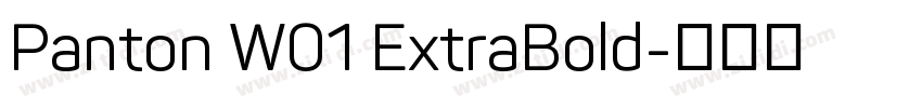 Panton W01 ExtraBold字体转换